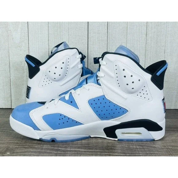 New Nike Air Jordan 6 Retro UNC White University Blue CT8529-410 Men’s Size 10